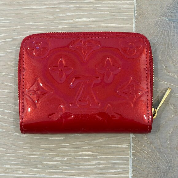 LV Zippy Coin Purse/Card Wallet in Red Vernis Leather - Picture 2 of 7